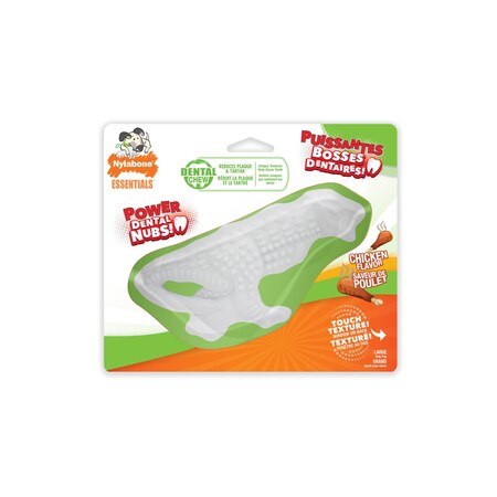 Nylabone Essentials Chicken Grain Free Dental Chews For Dogs 5.8 in. NDD004W